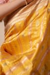 Buy_Priyanka Raajiv_Yellow Silk Banarasi Maghi Pattidaar Jaal Pattern Saree With Running Blouse 