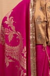 Shop_Priyanka Raajiv_Pink Silk Banarasi Paisley Motif Ratna Saree With Running Blouse _Online_at_Aza_Fashions