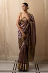 Buy_Priyanka Raajiv_Purple Silk Chanderi Woven Floral Butis Janaki Saree With Running Blouse _Online_at_Aza_Fashions