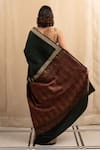 Priyanka Raajiv_Green Silk Banarasi Woven Paisley Rukma Tanchoi Saree With Running Blouse _Online_at_Aza_Fashions