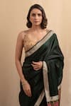 Buy_Priyanka Raajiv_Green Silk Banarasi Woven Paisley Rukma Tanchoi Saree With Running Blouse _Online_at_Aza_Fashions