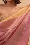 Buy_Priyanka Raajiv_Pink Silk Chanderi Woven Floral Motifs Sindhur Butis Saree With Running Blouse _Online_at_Aza_Fashions