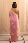 Shop_Priyanka Raajiv_Pink Silk Chanderi Woven Floral Motifs Sindhur Butis Saree With Running Blouse _at_Aza_Fashions