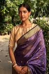 Shop_Priyanka Raajiv_Purple Silk Chanderi Woven Floral Butis Janaki Saree With Running Blouse _Online_at_Aza_Fashions