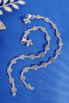 Buy Mero Jewellery Silver Plated Lotus Carved Anklet Set at Aza Fashions Buy_Mero Jewellery_Silver Plated Lotus Carved Anklet Set _at_Aza_Fashions