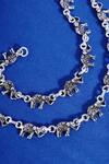 Shop Mero Jewellery Silver Plated Elephant Carved Anklets Set at Aza Fashions Shop_Mero Jewellery_Silver Plated Elephant Carved Anklets Set _at_Aza_Fashions