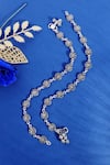 Buy_Mero Jewellery_Silver Plated Ghungroo Bead Floral Cutwork Anklet Set _at_Aza_Fashions