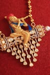 Shop_Mero Jewellery_Gold Plated Krishna Carved Pendant Necklace _at_Aza_Fashions