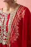 Buy Samyukta Singhania Red Georgette, Organza Sequins, Embroidery, Gota Patti Floral Anarkali Set Online at Aza Fashions Buy_Samyukta Singhania_Red Georgette, Organza Sequins, Embroidery, Gota Patti Floral Anarkali Set_Online_at_Aza_Fashions