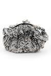 Shop_SG Collection By Sonia Gulrajani_Silver Sequins Pouchette Bag_at_Aza_Fashions