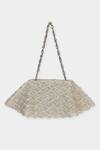 Buy Aanchal Sayal Silver Cutdana Moonbeam Embellished Drape Bag at Aza Fashions Buy_Aanchal Sayal_Silver Cutdana Moonbeam Embellished Drape Bag_at_Aza_Fashions
