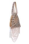 Shop_Tasna_Gold Tassel Beaded Potli _Online_at_Aza_Fashions