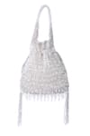 Shop_Tasna_White Cutdana Pearl Embellished Potli _at_Aza_Fashions