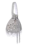 Buy_Tasna_Silver Cutdana Mirror Embellished Potli Bag _Online_at_Aza_Fashions