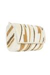 Buy_Tasna_Gold Pearl And White Cutdana Clutch Bag _Online_at_Aza_Fashions