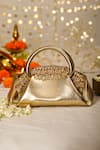 Buy_5elements_Gold Pearls, Crystals, Beads Tassel Handbag _at_Aza_Fashions