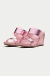 Buy_Oroh_Pink Metallic Thread Strap Wedges _at_Aza_Fashions
