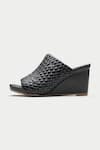 Oroh_Black Woven Strap Wedges _Online_at_Aza_Fashions