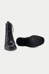 Oroh_Black Lace Up Ankle Boots _at_Aza_Fashions
