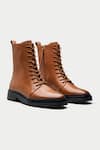 Buy_Oroh_Brown Tan Lace Up Ankle Boots _at_Aza_Fashions