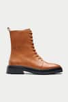 Buy_Oroh_Brown Tan Lace Up Ankle Boots _Online_at_Aza_Fashions