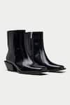 Buy_Oroh_Black Pointed Toe Ankle Boots _at_Aza_Fashions
