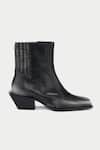 Oroh_Black Grey And Pointed Toe Ankle Boots _Online_at_Aza_Fashions