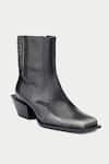 Buy_Oroh_Black Grey And Pointed Toe Ankle Boots _Online_at_Aza_Fashions
