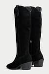 Oroh_Black Suede Knee High Boots _Online_at_Aza_Fashions