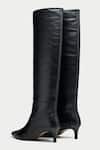 Oroh_Black Genuine Leather Pointed Toe Boots _Online_at_Aza_Fashions