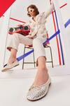 Buy_OROH_Gold Woven Designer Ballerinas _at_Aza_Fashions