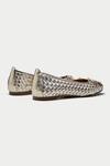 Buy_OROH_Gold Woven Designer Ballerinas _Online_at_Aza_Fashions