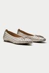 OROH_Gold Woven Designer Ballerinas _at_Aza_Fashions