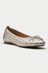 Buy_OROH_Gold Woven Designer Ballerinas 