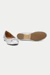OROH_Silver Woven Ballerinas With Bow Tassel _at_Aza_Fashions