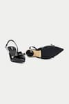 OROH_Black Tapered Toe Kitten Heels _at_Aza_Fashions