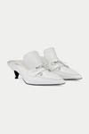 Buy_OROH_White Bow Tassel Mule Heels _at_Aza_Fashions