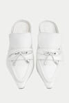 Shop_OROH_White Bow Tassel Mule Heels _at_Aza_Fashions