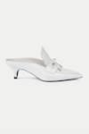 OROH_White Bow Tassel Mule Heels _Online_at_Aza_Fashions