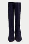 Shop_OROH_Blue Knee High Leather Boots _at_Aza_Fashions