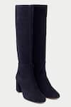 Shop_OROH_Blue Knee High Leather Boots _Online_at_Aza_Fashions