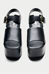 Shop_OROH_Black Leather Platform Sandals _at_Aza_Fashions