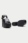 OROH_Black Leather Platform Sandals _Online_at_Aza_Fashions