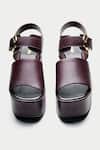 Shop_OROH_Maroon Genuine Leather Platform Heels _at_Aza_Fashions