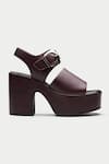 Shop_OROH_Maroon Genuine Leather Platform Heels _Online_at_Aza_Fashions