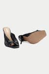 OROH_Black Draped Pencil Heels _at_Aza_Fashions
