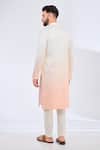 Shop_Kasbah_Peach Polyester Ombre Straight Kurta _at_Aza_Fashions