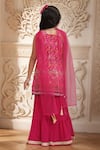 Shop_Samyukta Singhania_Pink Lining Cotton Embroidered Sequin Thread Kurta Set _at_Aza_Fashions
