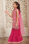 Buy_Samyukta Singhania_Pink Lining Cotton Embroidered Sequin Thread Kurta Set _Online_at_Aza_Fashions