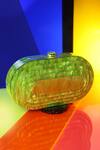 Shop_Be Chic_Green Neon 3d Textured Oval Clutch
